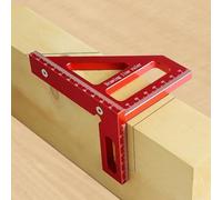 3D Multi-Angle Measuring Ruler, 45/90 Degree Aluminum Alloy Woodworking Square Protractor, Drawing Line Rulers, Miter Triangle Ruler High Precision Layout Measuring Tool for Engineer Carpenter