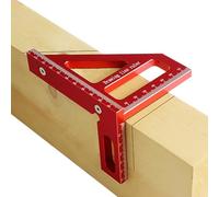 3D Multi-Angle Measuring Ruler, 45/90 Degree Clear Scale Rulers, Aluminum Alloy Woodworking Square Protractor Drawing Line Ruler for Engineer Carpenter