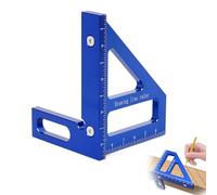 3D Multi Angle Measuring Ruler, 45° & 90° Set Square Angle Measurement Tool Aluminum Alloy Carpenters Square Miter Triangle Ruler for Woodworking Measuring Tools