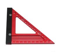 3D Multi-Angle Measuring Ruler Aluminium Alloy Carpenter's Tool with Scale - Thickened Triangle Square for Roofing Framing 13x11cm