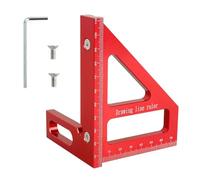 3D Multi-Angle Measuring Ruler, Detachable 45°& 90°Degree 3d Carpenter Square Triangle Ruler, Aluminum Alloy Miter Carpenters Square Rulers, Suitable for Engineers DIY Enthusiasts and Carpenters