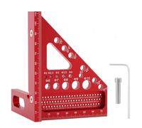 3D Multi Angle Measuring Ruler, High Precision Square Woodworking Tool Measuring Layout Scribing Ruler, 22.5-90 Degree Aluminum Protractor with Angle Position Pin