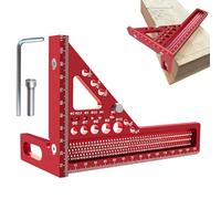 3D Multi Angle Measuring Ruler, Metric 22.5-90 Degree Aluminum Alloy Miter Triangle Ruler, High Precision Woodworking Square Tool, Suitable for Carpenters, Craft Enthusiasts, Engineers and Decorators