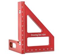 3D Multi Angle Measuring Ruler with 45/90 Degree, Aluminum Alloy Woodworking Square Protractor, Miter Triangle Ruler High Precision Layout Measuring Tool Layout Scriber