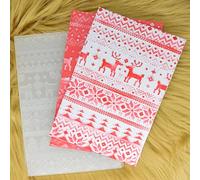 3D Multi Depth Embossing Folder Nordic Christmas Themed, Reindeer, Scandi, Stencil, Card Making, Scrapbooking, Paper Crafts, H0
