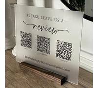 3D Multi Qr Code Sign Custom Acrylic Social Media Labels Storage Wifi Holder Personalized Cash App Venmo Instagram Facebook Business Scan to Pay Payment Menu Beauty Store Table Decor