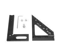 3D MultiAngle Measuring Ruler - Aluminium Alloy Woodworking Square with Protractor, Miter Guide & Parallel Line Holes for Carpentry, DIY and Precision Marking
