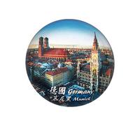 3D Munich Germany Refrigerator Fridge Magnet Crystal Glass Magnet Tourist Travel Souvenir Collection Gift Magnetic Sticker Home Kitchen Decoration