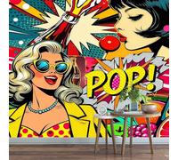 3D Mural Colorful Art Painting 150x130cm,Pop Art Style Silk Cloth Decor Wallpaper,for Bedroom Living Room Sofa TV Background Not Self Adhesive