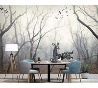 3D Mural Home Wall Decoration Animal Deer Woods Landscape Tv Background Home Decoration Wallpaper-400cm×280cm