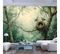 3D Mural Paintings for Wall Birds nest amidst forest vintage style Birds nest amidst forest vintage stylePeel and Stick Wall Art Photoposter Decor Living Room Bedroom Children's Room Decoration