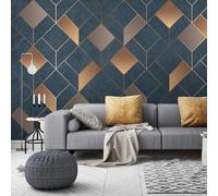 3D Mural Photo Wallpaper Abstract Geometric Lattice 416(W) X254(H) Cm Backdrop Wall Classic Interior Decor Wallpaper 3D Panel Wall Wall Bathroom Restaurant Hall Living Room Hallway Wall Art-50677