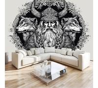 3D Mural Photo Wallpaper Viking Totem Wolf Pattern Backdrop Wall Interior Decor Wallpaper 3D Panel Wall 200x140 cm Bathroom Restaurant Hall Living Room Hallway