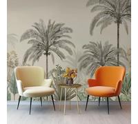 3D Mural Wallpaper 200 x 140 cm Bedroom Home Poster Decoration Modern Art Tropical Palm Leaves Non-Woven Fabrics Mural Wall for Bedrooms Gray Green Photo Wallpaper Wall Mural for Living Room Bedroom