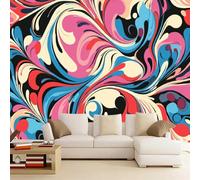 3D Mural Wallpaper Color Poster Art Photo Wallpaper Non-Woven 3D Effect Abstract Vortex Wallpaper Mural Decoration for Bedroom Living Room Corridor 365 x 254 cm