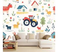 3D Mural Wallpaper Fawn Poster Art Photo Wallpaper Non-Woven 3D Effect Cartoon Car Wallpaper Mural Decoration for Bedroom Living Room Corridor 365 x 254 cm