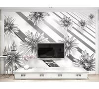 3D Mural Wallpaper Flower Abstract Creativity Wallpaper 3D Effect Murals for Bedroom and Living Room Wall Decoration -KX03672, 450x280cm