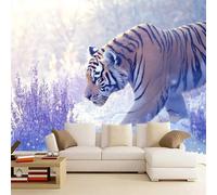 3D Mural Wallpaper King of The Forest Poster Art Photo Wallpaper Non-Woven 3D Effect Tiger Wallpaper Mural Decoration for Bedroom Living Room Corridor 200 x 140 cm