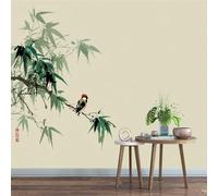 3D Mural Wallpaper Little Bird Poster Art Photo Wallpaper Non-Woven 3D Effect Bamboo Wallpaper Mural Decoration for Bedroom Living Room Corridor 430 x 300 cm