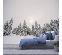 3D Mural Wallpaper Living Room Bedroom Background Wall Paper Winter Forest Snow Scene 500(W)X350(H)Cm 3D Child Room Mural Living Room Bedroom Kindergarten Early Education Center Background Wal-2971201