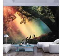 3D Mural Wallpaper Two birds forest colorful light Two birds forest colorful light3D Effect Living Room Office Bedroom Children's Room Dining Room Corridor Wall Poster Art Decorative Wall Photo