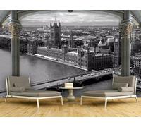 3D Mural Wallpaper Vintage Old Photos Wallpaper 3D Effect Murals for Bedroom and Living Room Wall Decoration -KX02658, 300x210cm