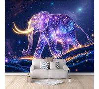 3D Murals Elephant, 3D Gothic Wallpaper Galaxy 300x210cm DIY Creative Background Restyling Accent Headboard Mural Quick Installation Bedroom Living Room Cover