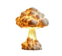 3D Mushroom Cloud Table Lamp, Atomic Bomb Blast Explosion Night Light, Creative Handmade Resin Lamp for Bedroom, Desk, Home Decor and Perfect Gifts (USB Socket Power Supply)