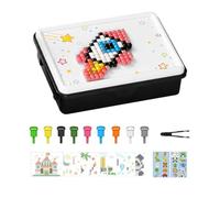 3D Mushroom Peg Puzzle, 710 Piece Building Blocks Set for Kids Ages 3-5