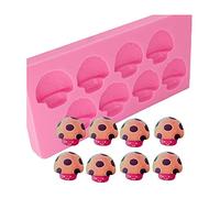 3D Mushroom Shape Vegetable Keychain Silicone Mold for DIY Candy Desserts Gum Paste Mould Chocolate Fondant Mold Pudding Cupcake Cake Topper Decoration Ice Cube Handmade Ice Cream Jelly Shots