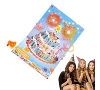 3D Musical Birthday Card, Cards With Led Light Candle, Birthday Gift With Blowable LED Light Candle And Happy Song For Mom Child Dad