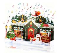 3D Musical Christmas Cards Pop Up with Music & Lights Greeting Card Christmas House Playing 3 Songs with 3 Matching Lights Blinking Modes Envelope Xmas Gift Special for Daughter Son Kids Friend Family