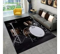3D Musical Instrument Drum Set Printed Carpet Living Room Home Kids Play Floor Mat Bedside Sofa Coffee Table Area Rugs Lounge Decoration Bedroom Household Carpets 60 X 120 Cm, Easy Clea -35025063394