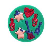 3D Musical Notes Guitar Piano Silicone Mold Fondant Molds Candy Chocolate Baking Cake Decorating Tools Silicone Molds