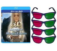 3D Mystic Mountains [Blu-ray 3D] and 4 3D Glasses Pack