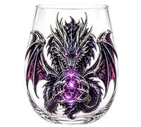3D Myth Dragon Crystal Ball Whiskey Glass, Carved Drinking Cup | Dragon Sculpted Interior Creates Amazing Light-reflection Effect