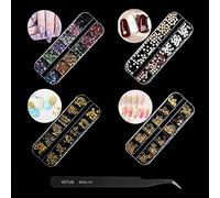 3D Nail Art Decorations Caviars Bead Charm Irregular Slices Jewels Flower Rivets Pearl