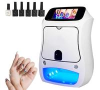3D Nail Art Printer Machine, Automatic Digital Nail Printer with 5-Inch Touchscreen, APP Control & UV Curing, DIY Nail Design Machine with 3000 Patterns for Salon, Home & Wedding