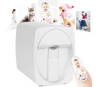 3D Nail Art Printer Machine, Automatic Nail Art Machine - 25S Done, Digital Mobile Nail Art Printer, Automatically Recognize Nail Shape, 2400DPI Nail Printer, for Home Nails(White)