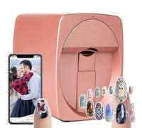 3D Nail Art Printer Machine, Automatic Nail Art Machine - 25S Done, Digital Mobile Nail Art Printer, Automatically Recognize Nail Shape, 2400DPI Nail Printer, for Home Nails(Rose Gold)