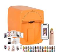 3D Nail Art Printer, Portable Mobile Nail Painting Machine, Support WiFi/DIY/Usb, Automatic Identification, Diy Nail Printing for Home Usage Nail Salon Nail Lovers,B