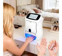 3D Nail Art Printer with Touchscreen and App Control, High-Resolution Auto Recognition for Home and Salon Use