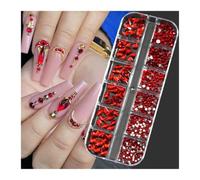 3D Nail Art Rhinestones Flatback Crystal Clear AB 980Pcs Manicure Tools