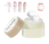3D Nail Gel - Carving Gels | 1 Piece Non-Sticky Solid Sculpting Gel | Sculpture Gel | Wash- Painted Glue | Easy Dry, 5g Multifunctional White Manicure Supplies For Salon And Home