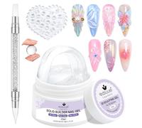 3D Nail Gel for Nails LEDSUUE: 【NO.1 3D Effect】3D Sculpting Nail Gel Non-Stick 3D Solid Sculpture Builder Gel for Carving Patterns Decoration Nail Strengthen Hard Soak Off UV Nail Art Salon