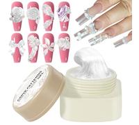 3D Nail Gel for, Non-Sticky Hard Nail Extension Gel, Easy Dry White Gel for Carving, Molding, and Building, Perfect for Manicure, Sculpting and Designs, 5g Jar