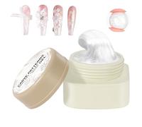3D Nail Gel - Gel, Solid Sculptor Gel, Easy Dry White, Non-Chic Formula for Acrylic Extensions, Durable Plant-Based Nail Builder for Manicure, Beginners Friendly