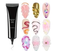 3D Nail Gel Modeling Glue | Manicure Art UV Light Curing Diamond Effect Gel 15ml | Strong Wash-Free Bonding for Bridal Date Home Practice Travel Decoration