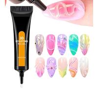 3D Nail Modelling Gel - Durable Beauty Products - Adhesive Glue 15 ml for Nail Decorations and Rhinestones - for Salon Home Parties Wedding Travel Bride Beginners