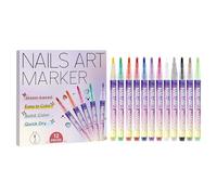 3D Nail Pens, Manicure Tools 12 Colours - Nail Drawing and Doodling Pen Kit - For Beginners Home Party Photo Travel Wedding Practical Daily Birthday